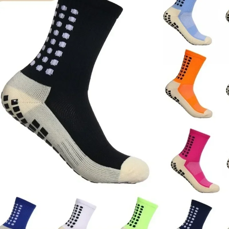 Heren Voetbal Sokken Sport Fietsen Grip Sokken Anti Slip Antislip Grip Pads voor Voetbal Basketbal Voetbaluitrusting