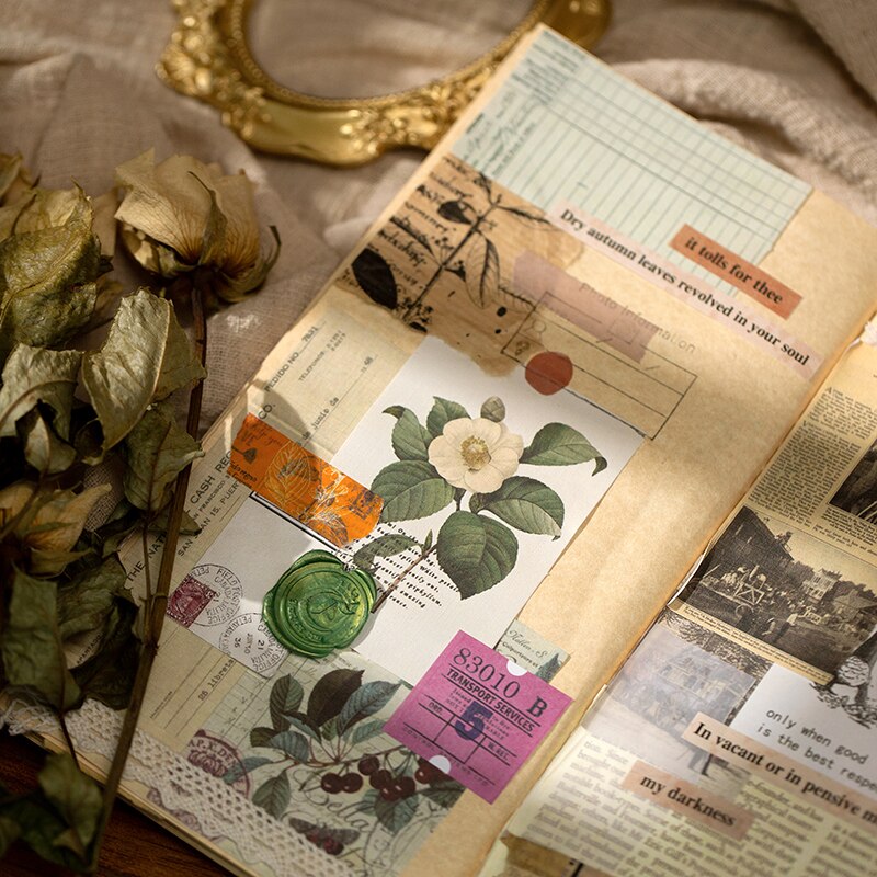 Vanyi 60 stk 8 design skumring morgenlys blomst digital scrapbooking lage kort journalføringe prosjekt gjør-det-selv dekorasjon med kort