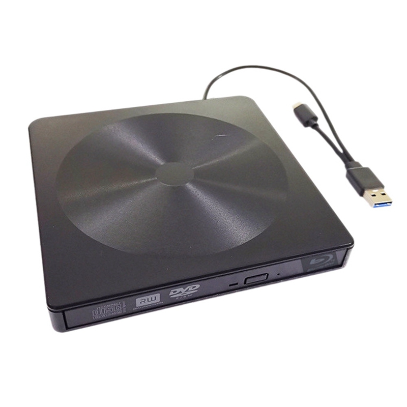 Usb Externe Cd/Dvd Drive Hoge Snelheid Ultra-Dunne Type C Draagbare Drive-Gratis Cd Films Spelers voor Laptop Pc Windows Mac: Default Title