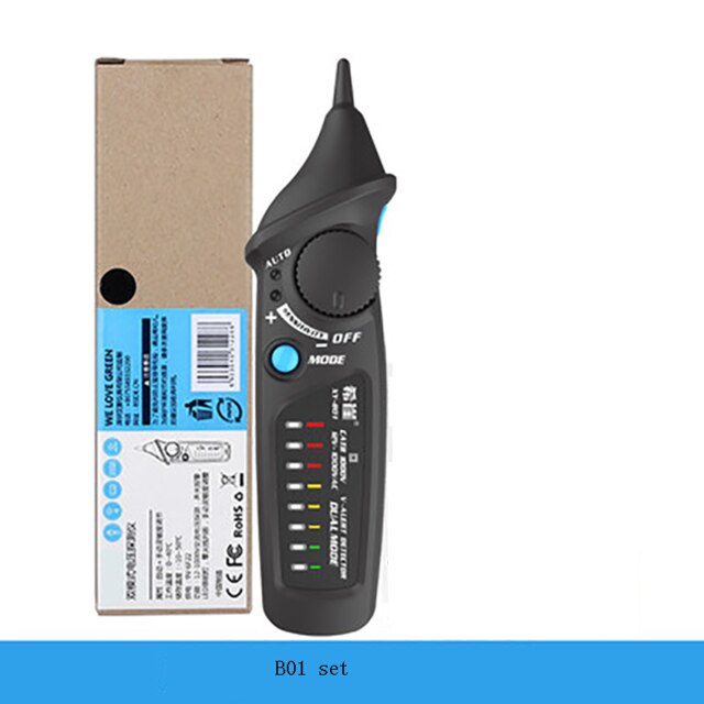 Digital Clamp Meter Zero live Wire Induction Electric Pen, Smart Electric Pen, Dual-Mode Voltage Probe Pen, Multi-Function Circ: Black electroscope