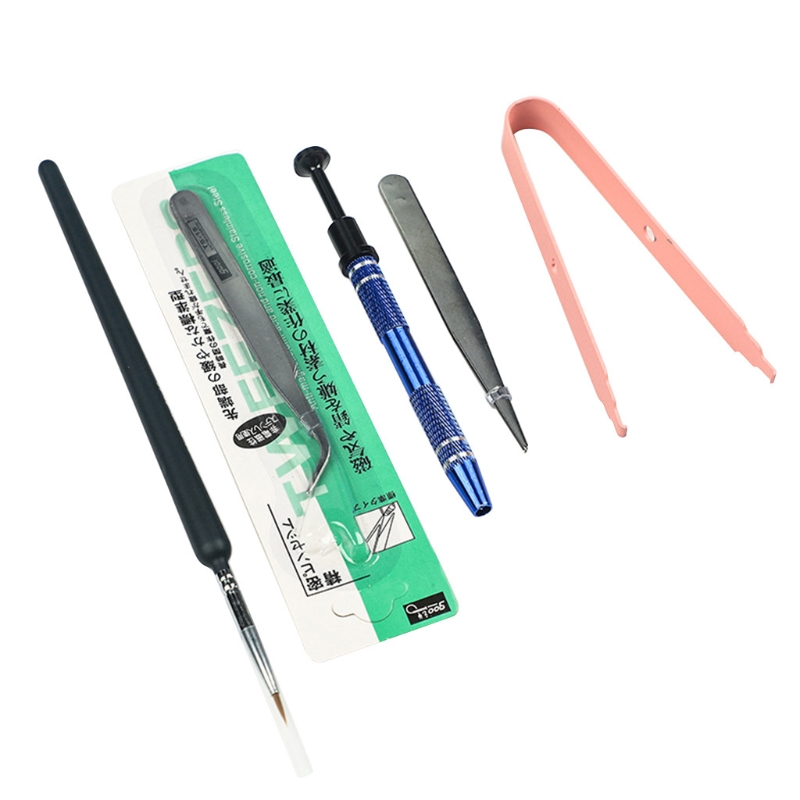 Juego de Herramientas de lubricación, pinzas para teclado mecánico, bolígrafo de lubricación, herramienta de 4 puntas, extractor de interruptores, juego de abrazaderas de interruptores, 5 uds.: 5