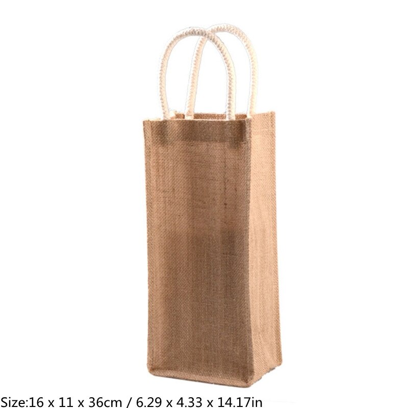 Durevole tela da imballaggio Tote Shopping Bag borsa della spesa riutilizzabile in iuta con manico decorazione fai da te pittura Bookbag scuole borsa da spiaggia