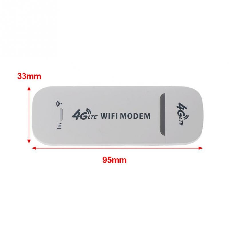 4G WiFi Router 100Mbps USB Modem Wireless Broadband Mobile Hotspot LTE 3G/4G Unlock Dongle with SIM Slot Stick Date Card