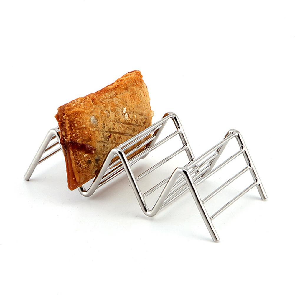 Acier inoxydable Taco support plaque frite alimentaire refroidissement Drain plateau support crêpes étagère de rangement Pizza tarte présentoir cuisine outil