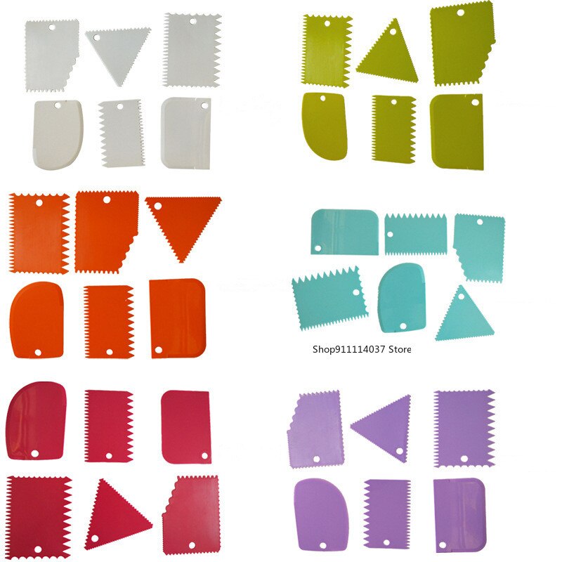 6pcs Plastic Clay Scraper Set Scraping Handle Carved Soft Clay Sculpture Knife Industrial Clay Scraper Sculpture Pottery Tools