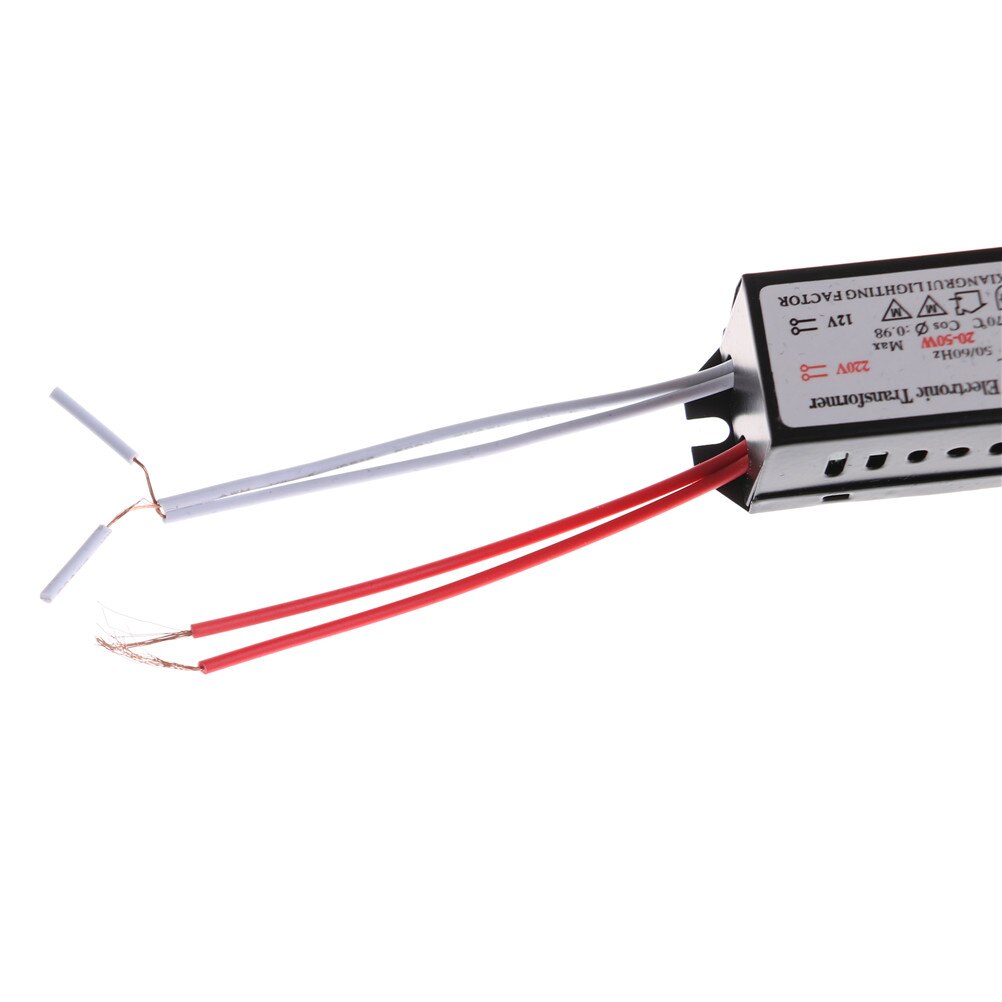Led Verlichting Transformator Halogeenlamp Elektronische Transformator Led Driver Voeding Ac 220V Naar 12V 20-50W