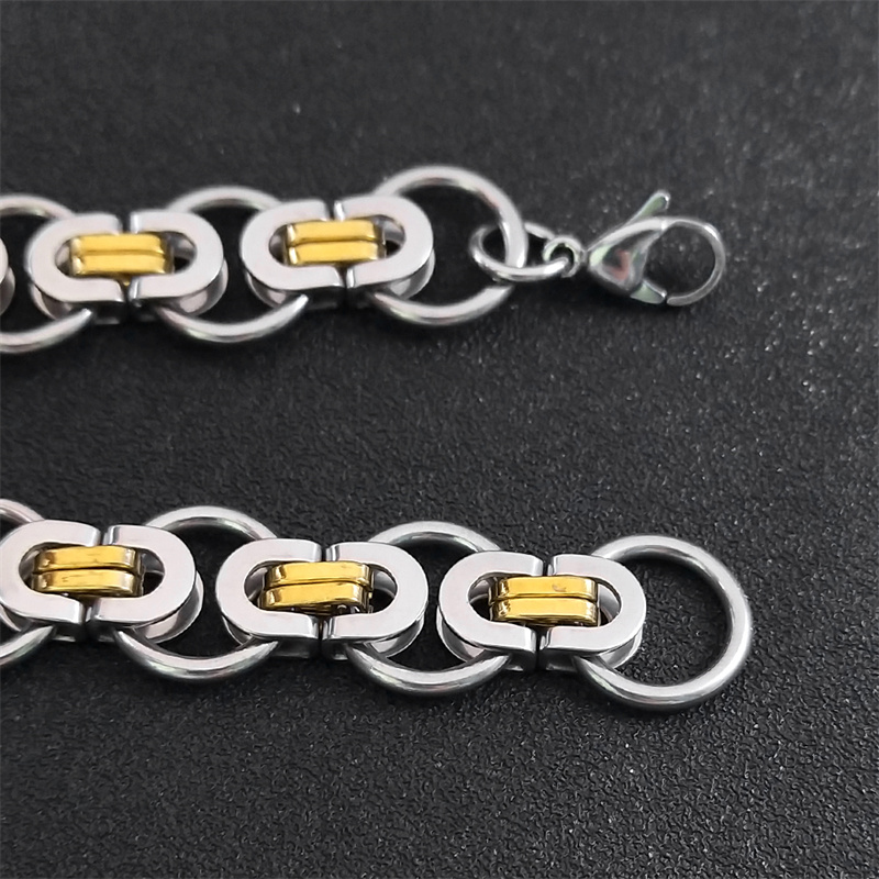 Hiphop Byzantijnse Ronde Ketting voor Vrouwen Mannen Goud Kleur Rvs Mannelijke Dikke Kettingen Sieraden kraag hombre