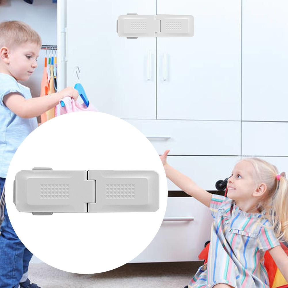 3Pcs Haakse Platte Dual-Gebruik Ladeblokkering Kast Deurslot Baby Veiligheid Bescherming Koelkast Kast Lock Kind veiligheidsslot