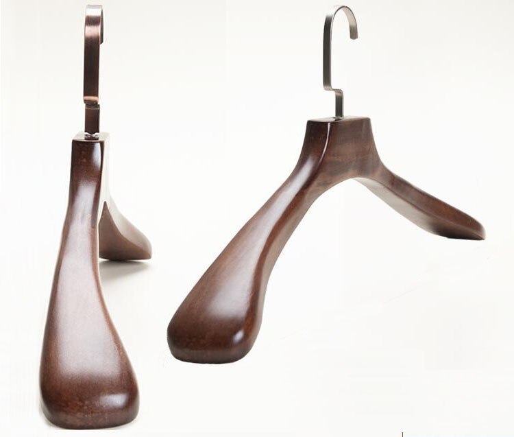 Cintre de luxe extra-large en bois pour manteau et costume avec large épaule pour homme grand et grand ( (4 pièces/lot)