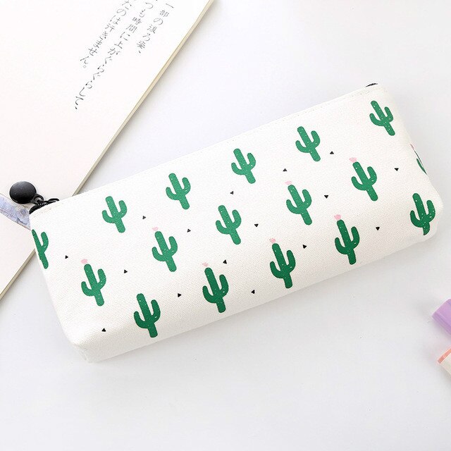 Cute Kawaii Canvas Pencil Case High Capacity Pen Bags Cute Letter Pencil Bags For Girls School Supplies Korean Stationery: 48