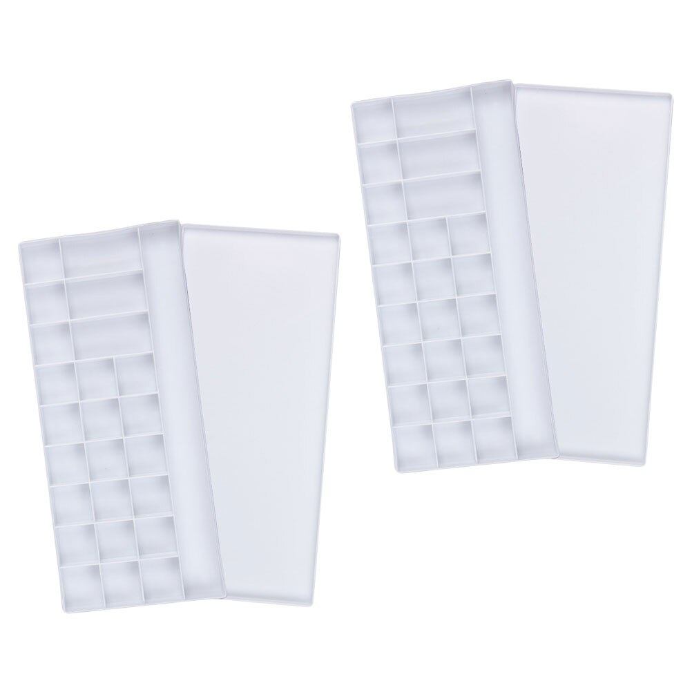 2pcs Watercolor Box Pigment Container Gouache Painting Box Oil Paint Box