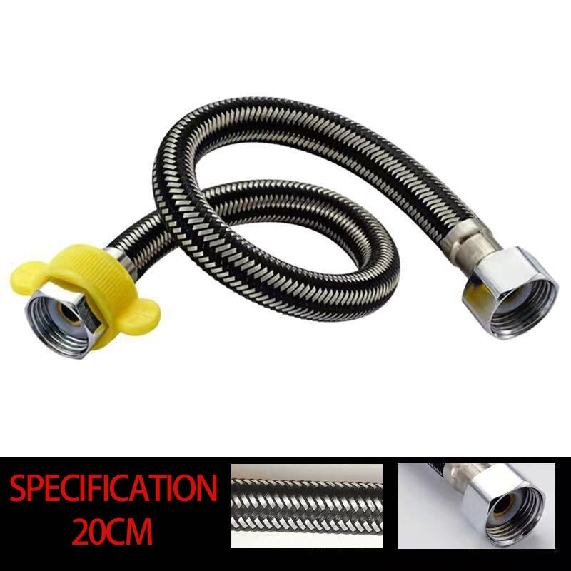 Braided Stainless Steel Water Supply Hose Bathroom Plumbing Fittings Used For The Flexibility Of Toilet Seat Bidet Accessories: Nylon 20cm