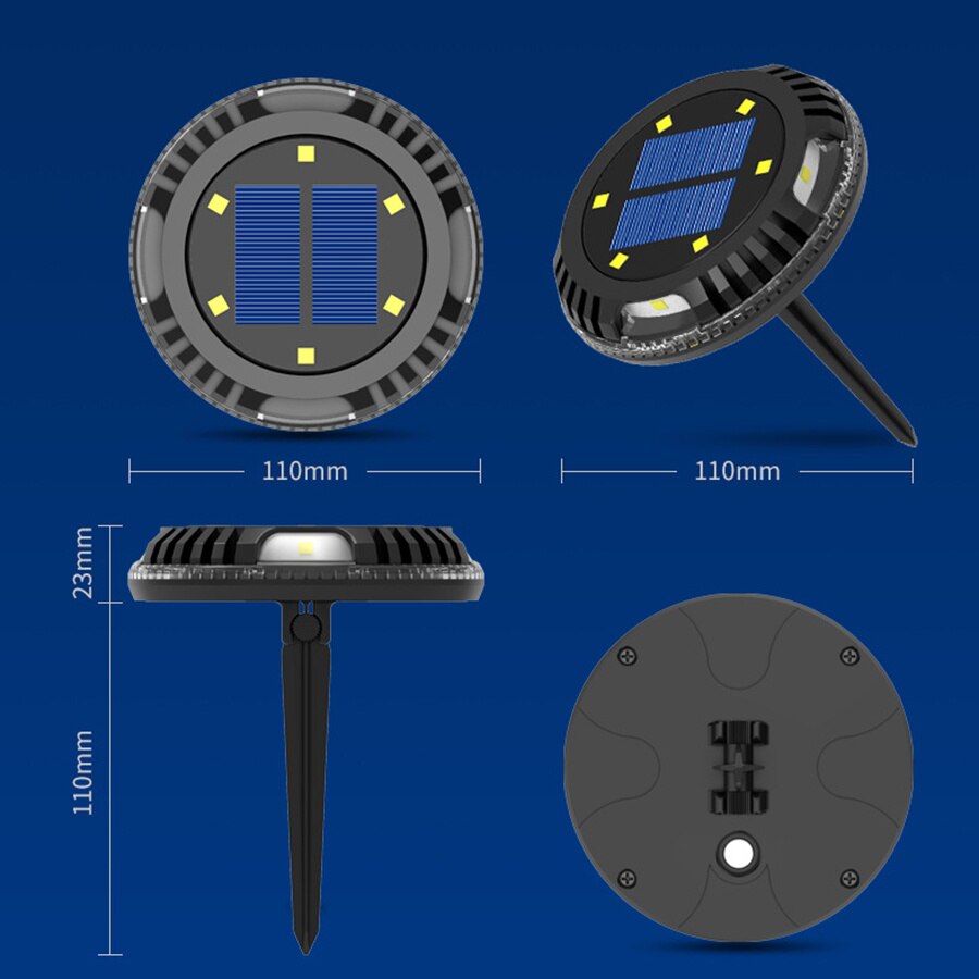 Upgraded 10LED Solar Ground Lights 180 Degree Rotatable Solar Garden in-Ground Light Outdoor for Lawn Pathway Driveway