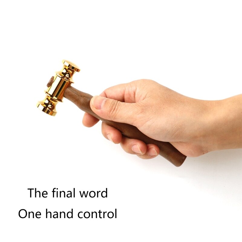18K Gold Plated Hammer for Lawyers and Courtroom Judges Exquisite Justice Costume Accessories Props Corrosion Protection