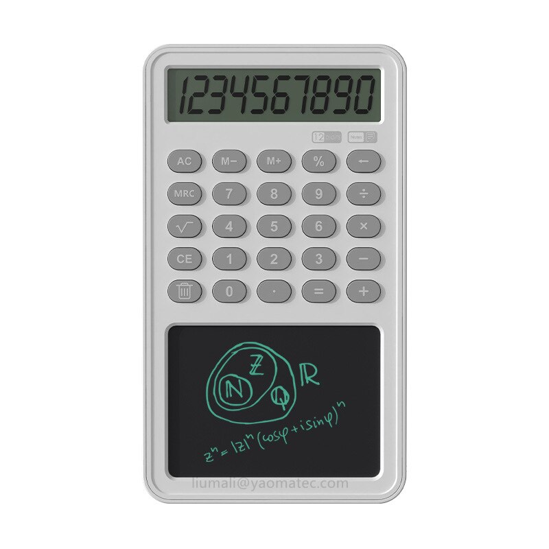Basic Rekenmachine Standaard Functie Calculator Notepad Graffiti Board Tekentafel Lcd Schrijfblad