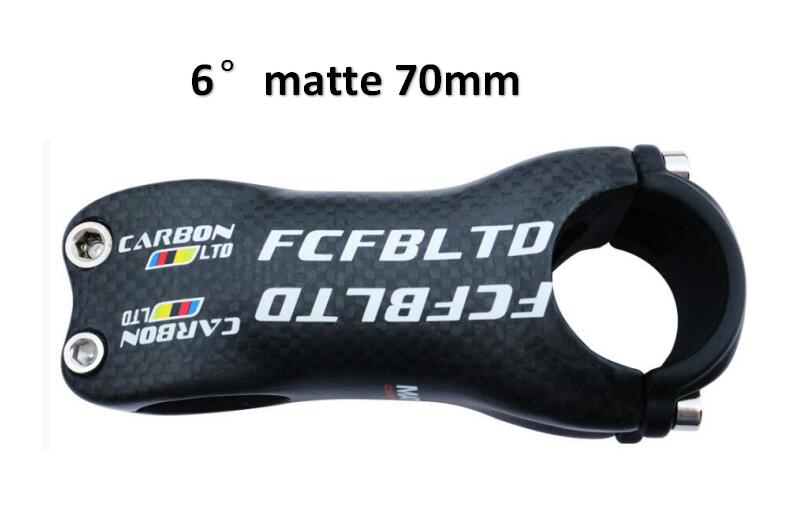 FCFB 3 K Carbon Fiber MTB Fiets Stuurpen 31.8 MM Carbon Racefiets Stuurpen Fietsen Stuur 6/17 Graden 80 90 100 110 120 130 MM: 6 degree 70mm