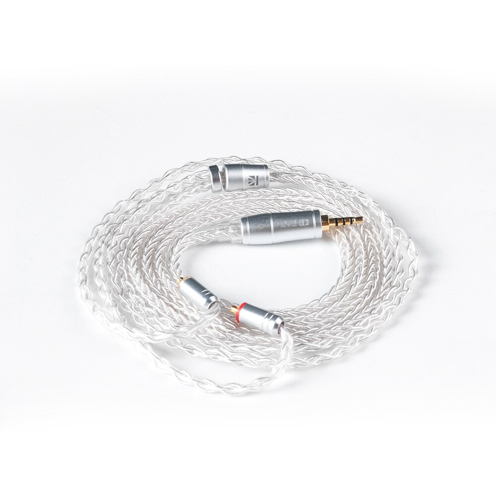 KBEAR 8 Core Upgraded Silver Plated Balanced Cable 2.5/3.5/4.4MM With MMCX/2PIN/QDC for BLON BL-01 BL-03 KZ ZSX ZAX DQ6 ZSTX: MMCX2.5