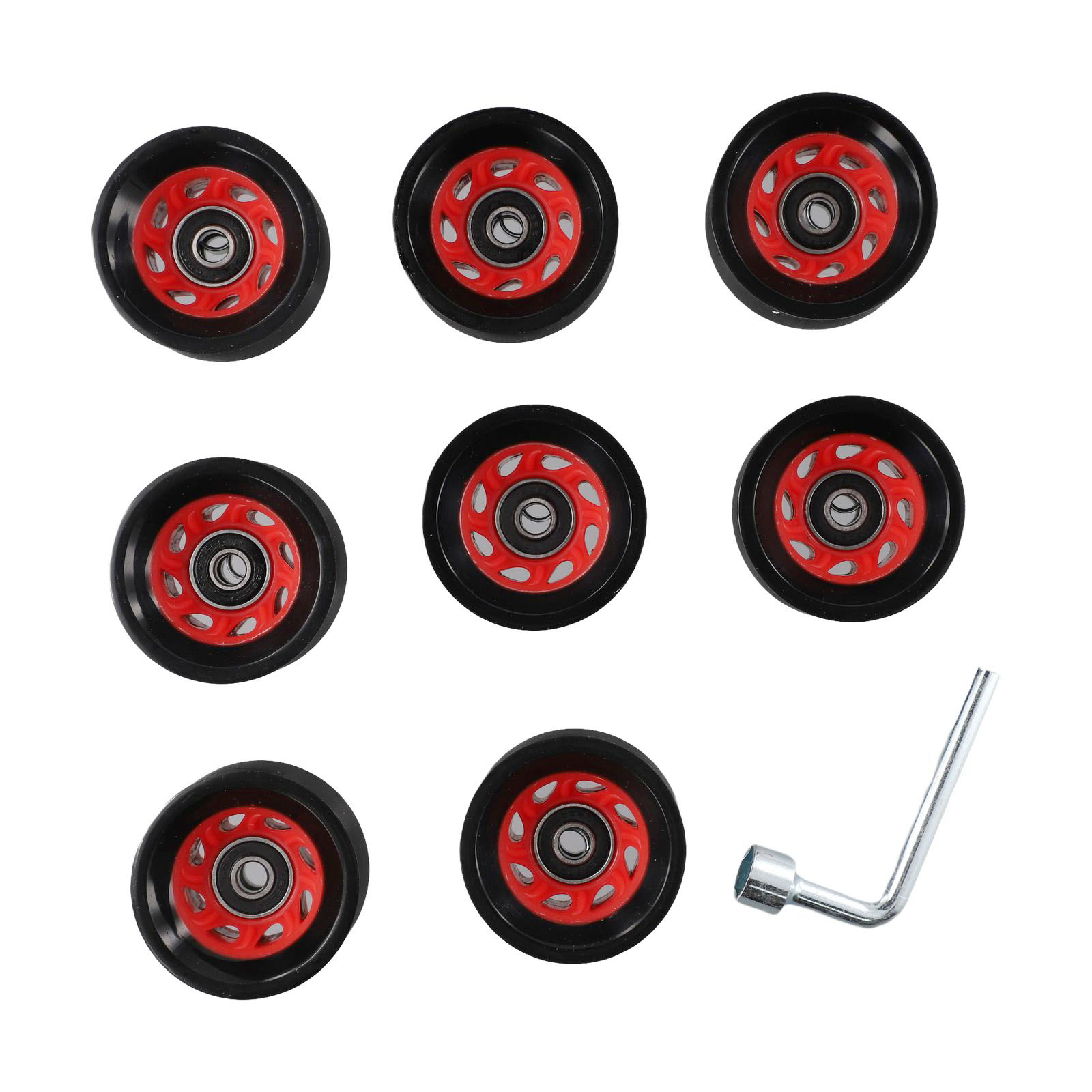 8Pcs 82A/90A/92A/95A Roller Skate Wheels For Double-Row Roller Skates Quad Skateboard Roller Skate Wheels Accessories: Yellow
