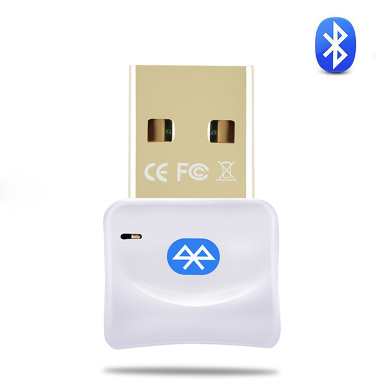 Bluetooth Adapter 4.0 USB Dongle Bluetooth Music Receiver For PC Computer Wireless Bluthooth Mini Bluetooth Transmitter Adapter: White style 3