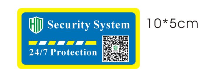 Intrusion security system alarm sticker