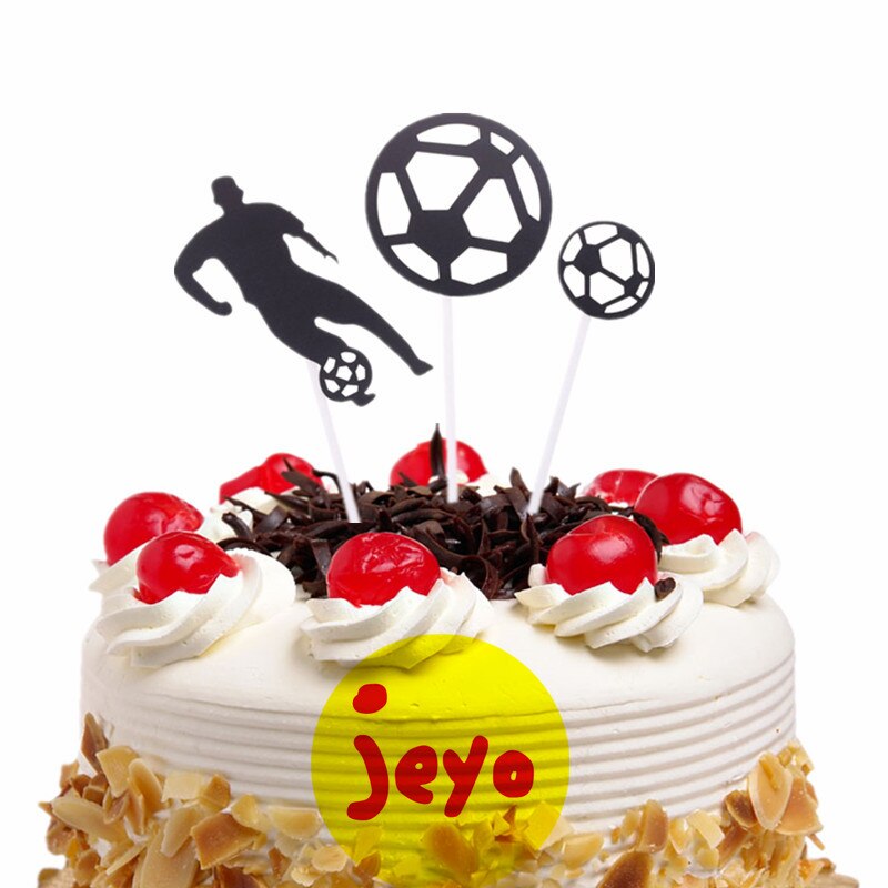 Cake Topper Football Soccer Kids Happy Birthday Cake Flags For Boys Man Dad Birthday Sports Party DIY Cake Decorations: cp530