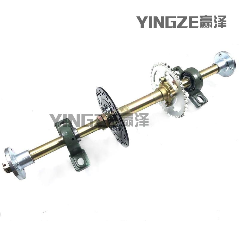 DIY Four Wheel GO KART KARTING ATV UTV Buggy Transmission 71CM Rear Axle With Brake Disc Rotor And Sprocket