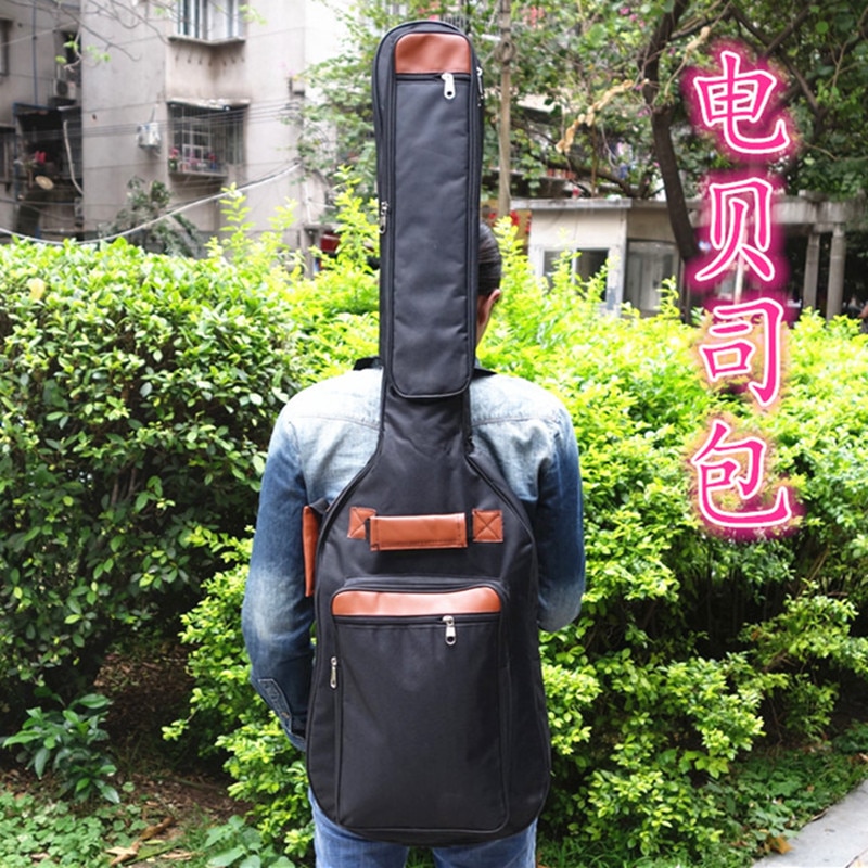 Portable music 40 41"acoustic electric bass guitar gig bag case funda PU backpack soft holder pocket straps padded waterproof
