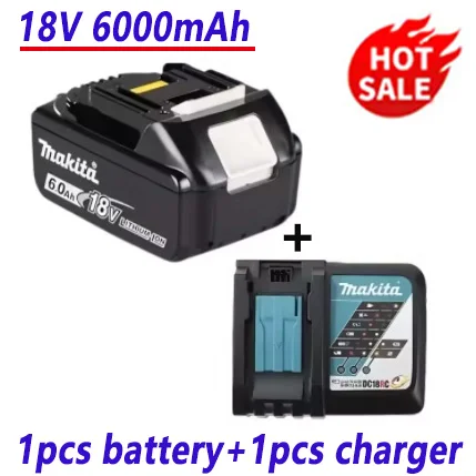 100%  originale makita 18v 6.0ah genopladelige batterier, egnet til makita  bl1830 bl1830b bl1840 bl1850b elværktøjsbatteri: Mørk khaki