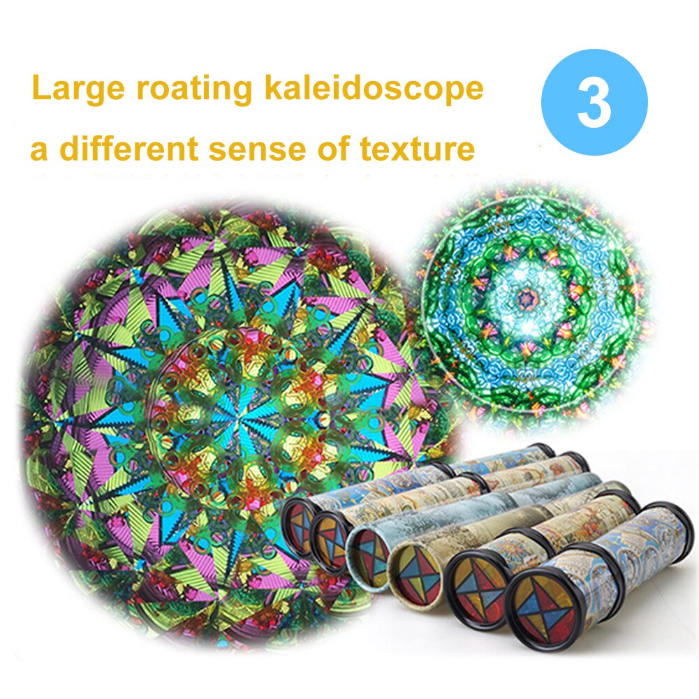 Colorful Cartoon 3D Kaleidoscope Imaginative Fancy World Magic Toddler Sensory Educational Toys For Children Birthday Toy