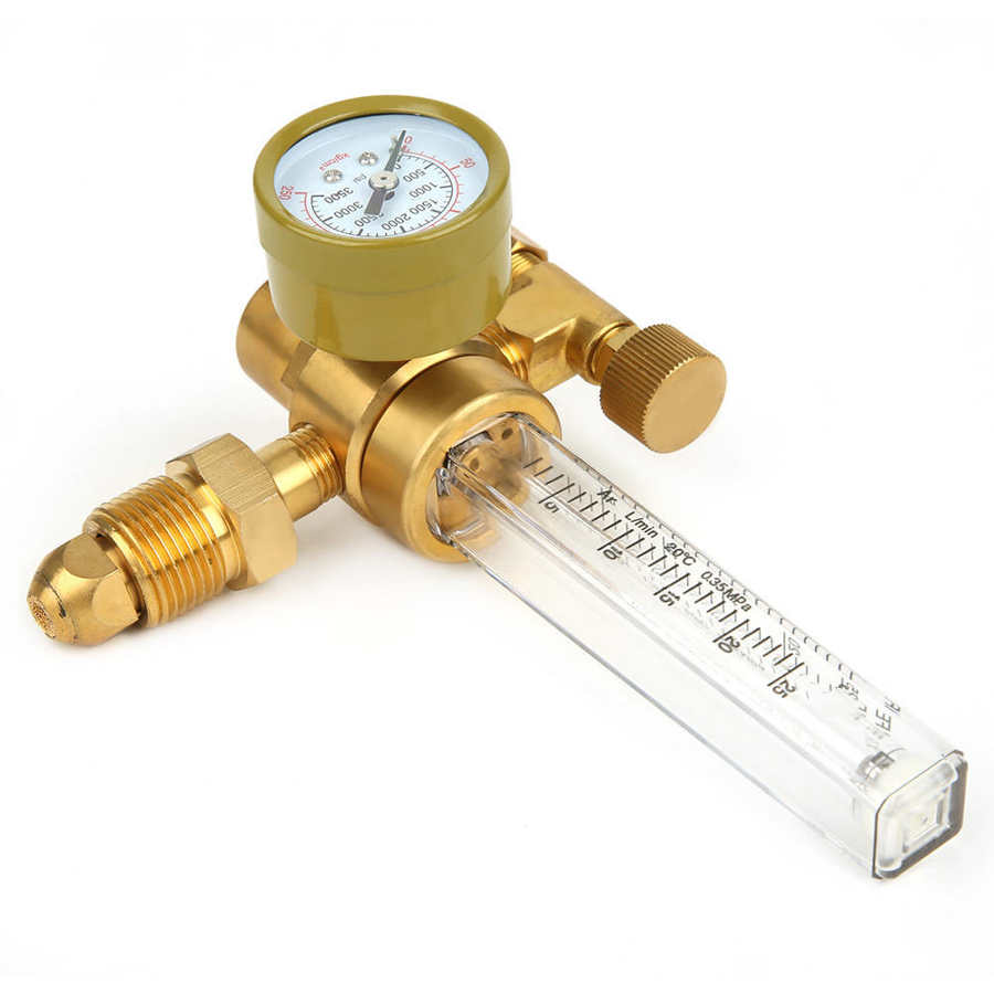 Welding Regulator 0-25L/Min Brass CO2 Regulator Gas Flow Regulator with Connector for Welding