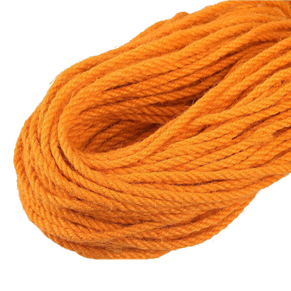 Cuerda de yute Natural de 5mm, cuerda de hilo colorida, cuerdas retorcidas de cáñamo, cuerda de macramé para rascar mascotas, decoración artesanal hecha a mano, 10 yardas: 4 mm / Cobre