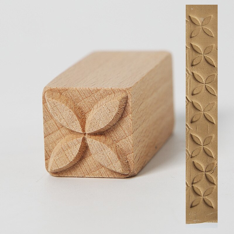 Wooden Stamps Hand Carved For Printing DIY Clay Pottery Printing Blocks Fish Bone / Squirrel / Flower / Deer Clay Tools: 12