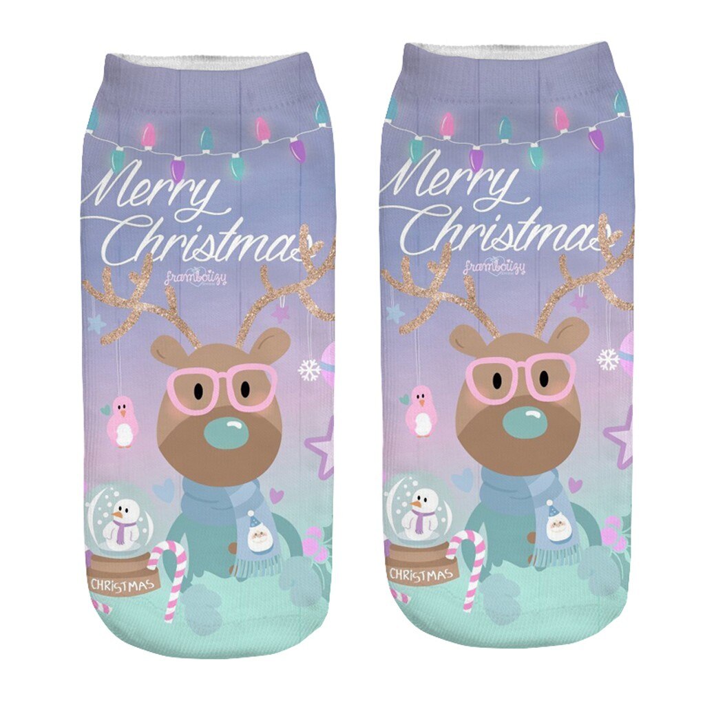 Jaycosin miehet naiset sukat harajuku skarpetki mukavat puuvillaiset joulusukat tossut lyhyt printti nilkka hauskat sukat kalsettiinit