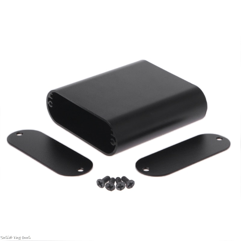 Aluminum Enclosure PCB Instrument Box Electronic Project PCB Instrument Case Box 75*70*24mm Black