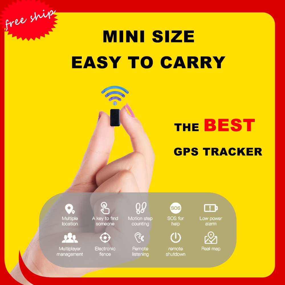 Rastreador Mini GPS localizador de GPS para coche, dispositivo de seguimiento antirrobo, localizador Gps para coche, grabación antipérdida, Control de voz