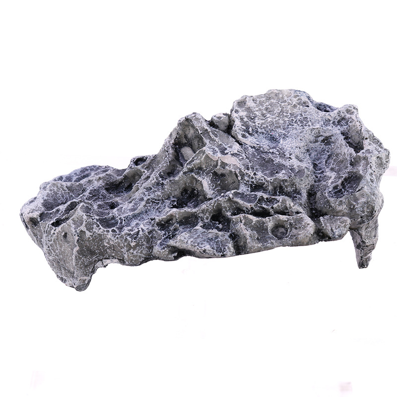 Tortoise Reptiles Basking Climbing Platform Resin Hiding Cave Grey rock shape Rotating Turtle Fish Tank Landscaping Decor