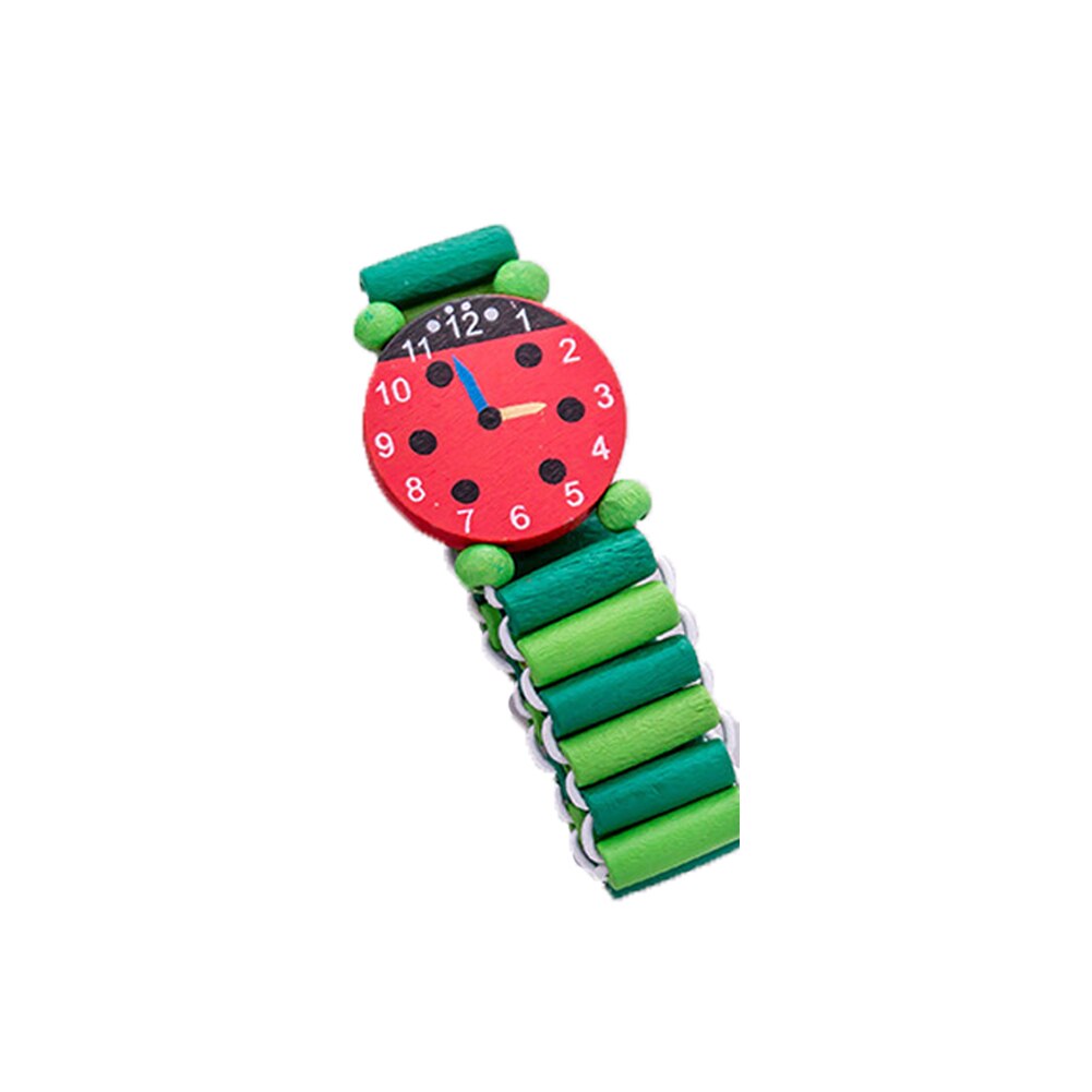 Kleurrijke Hart Ster Bloem Leuke Kids Houten Flexibele Armband Horloge Elastische Polsbandje Decoratie Speelgoed