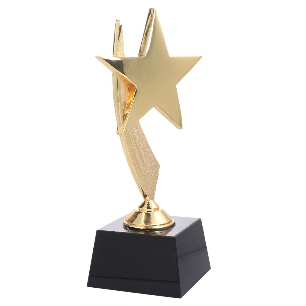 Trofeo de resina con de Golden Star, premio de premio, decoración de premios, trofeo de premios para juegos de competición deportiva 1 unidad