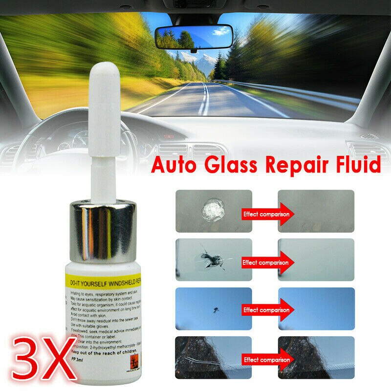 Bilvæske reparation forrude glas crack nano værktøj. sæt hærdet film