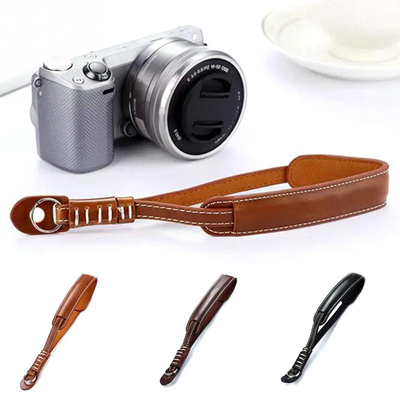 Pu Leather Camera Hand Strap Met Quick Release Plate Camera Strap Voor Sony Slr Dslr Camera 'S Accessoires #4
