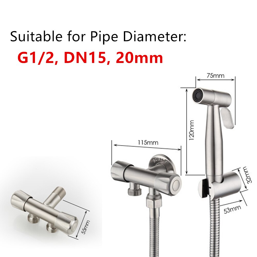 Ręczny bidet kran opryskiwacz natrysk bidetowy ze stali nierdzewnej toaleta ręczna bidet zestaw łazienka prysznic samoczyszcząca się rozpylać