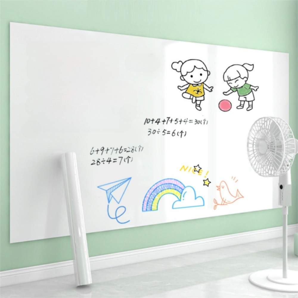 Electrostatic Whiteboard Sticker Reusable PP Teaching Graffiti Drawing Board Removable Household Erasable Whiteboard
