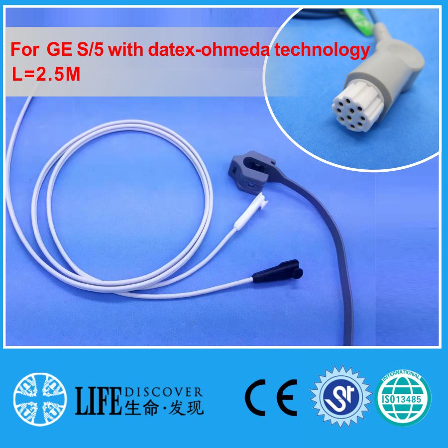 Lange Kabel Awt Volwassen Vinger Clip Spo2 Sensor Voor Ge S/5 Met Datex-Ohmeda Technologie: Y-model-B