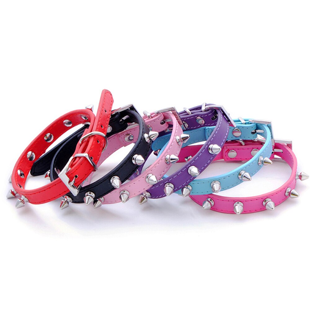 Huisdier Honden Halsbanden Pitbull Bulldog Verstelbare Kraag Hals Collare Riet Leer Klinknagel Spiked Puppy Ketting Bezaaid