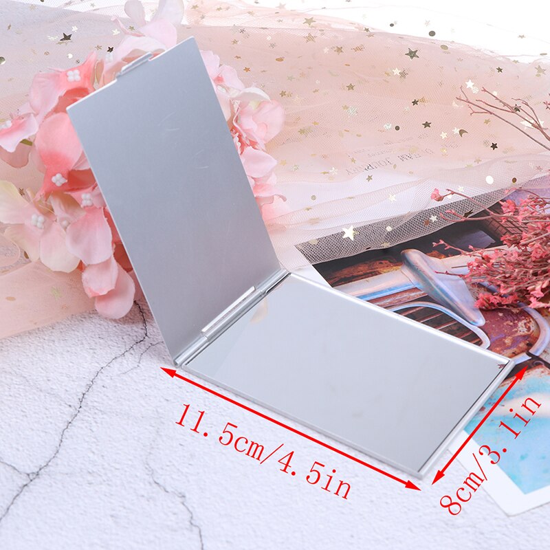 Espejo de maquillaje ultradelgado de 5 tamaños, espejo de tocador para cosmética, de bolsillo, rectangular, plegable, compacto, para maquillaje: type E as shown
