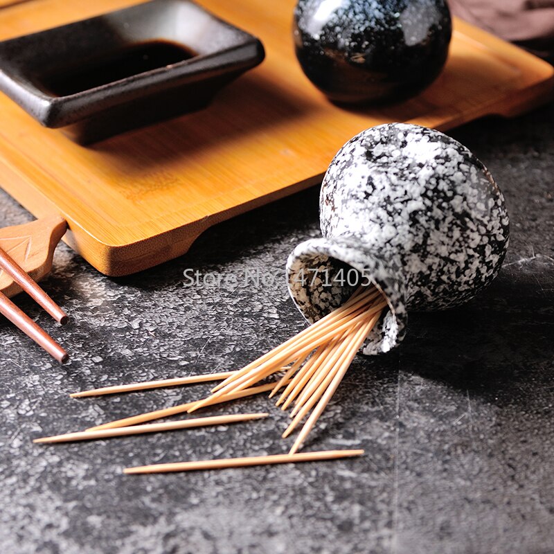 Suporte de palito de cerâmica preto estilo japonês, gelo seco, pequena jarra, criativo, retrô, personalidade, porcelana, garrafa, utensílios de mesa
