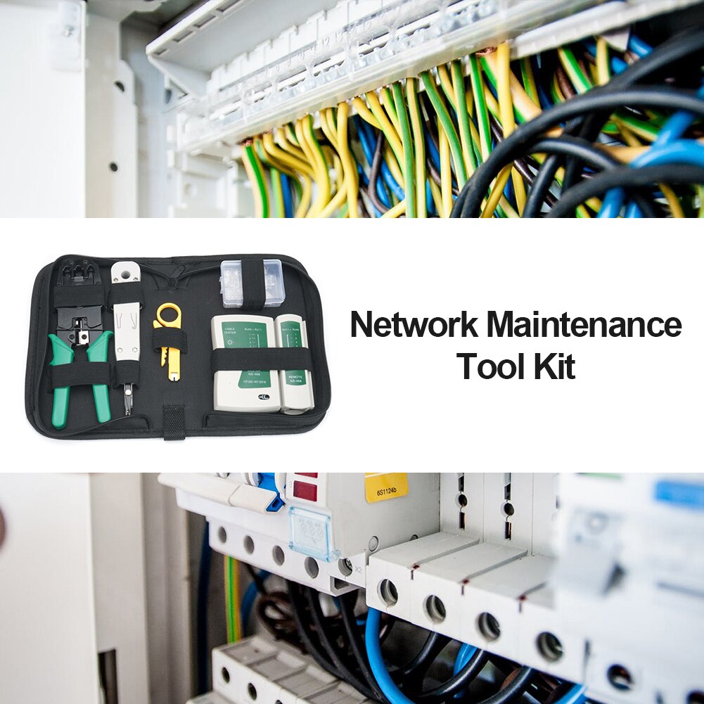 8Pcs Crimper Crimping Tool Punch Down RJ11 RJ45 RJ12 Cable Tester Plier Plug Clamp LAN Network Repair Tool