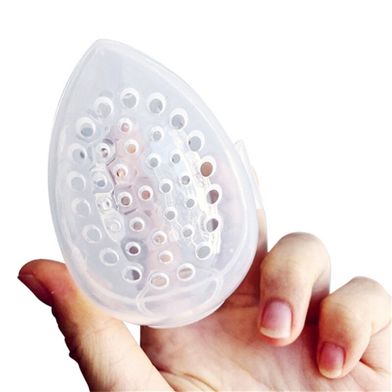 1PC Beauty Sponge Stand Storage Case Makeup Blender Puff Holder Empty Cosmetic Egg Shaped Rack Transparent Puffs Drying Box: one box