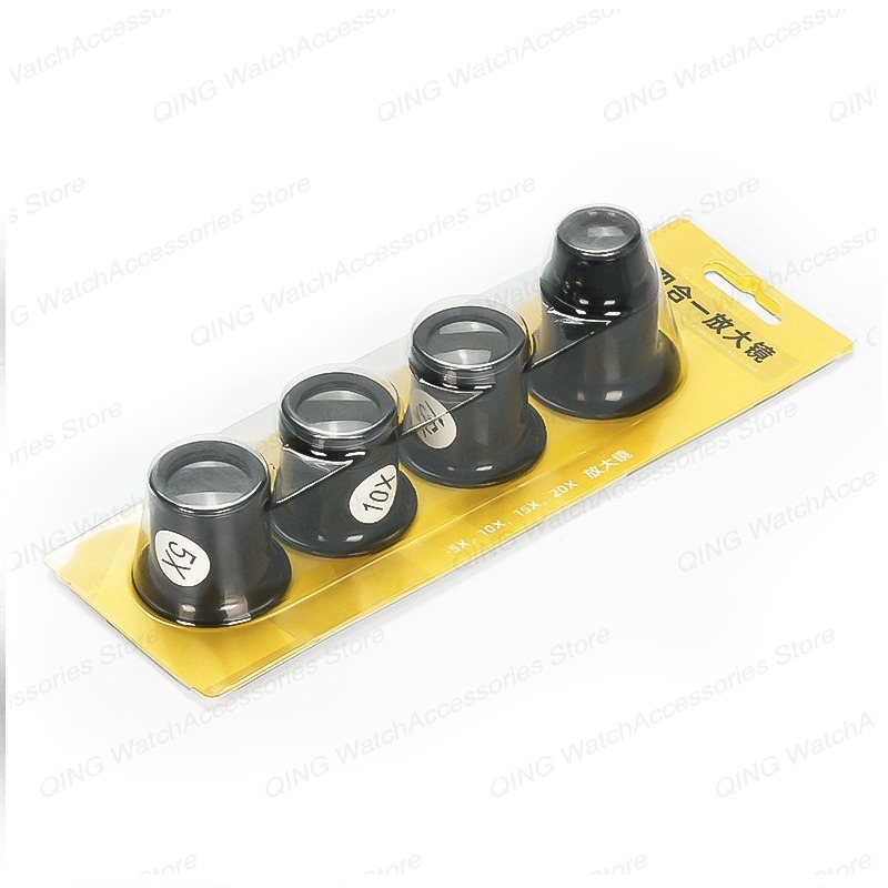 Strumenti per la lente d'ingrandimento dell'orologio 3X 5X 10X 15X 20X orologio per la riparazione della lente d'ingrandimento impostato lente d'ingrandimento per occhiello lente d'ingrandimento per la riparazione dell'orologiaio