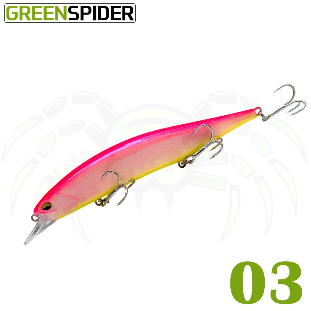 GREENSPIDER Suspend JERKBAIT Fishing Lure 135mm 18.2g Wobbler Minnow Tungsten Longcast Bass Pike Bait Lure Tackle: 03